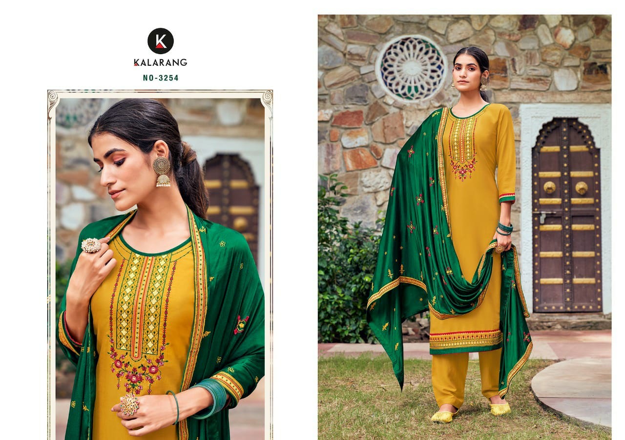 Kalarang Hazel Designer Festive Wear Dress Material Catalog Buy Silk Dress Material Wholesale