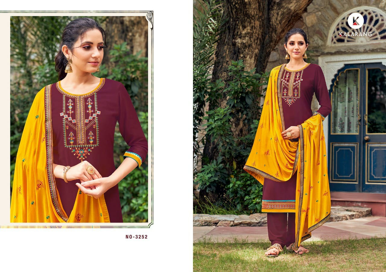 Kalarang Hazel Designer Festive Wear Dress Material Catalog Buy Silk Dress Material Wholesale