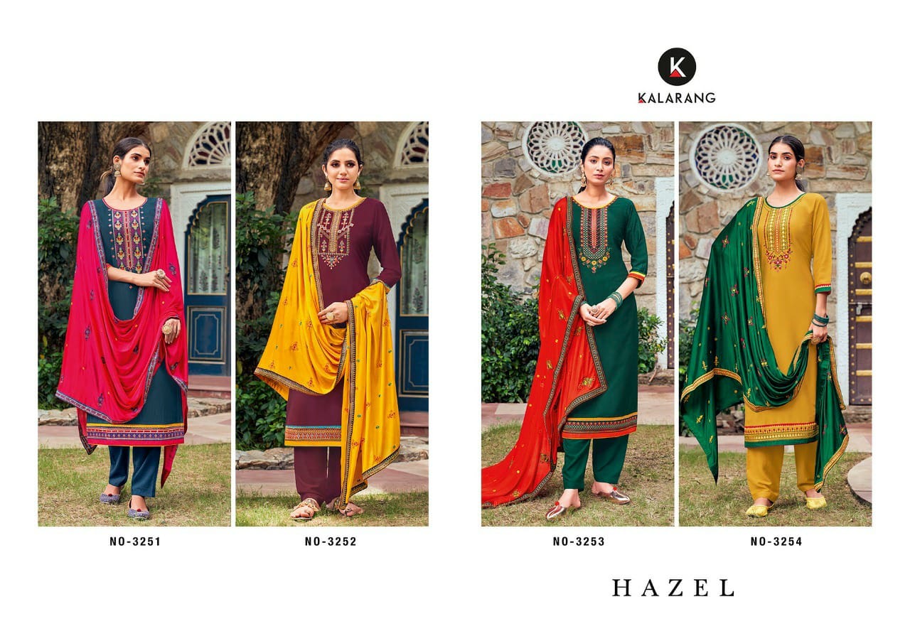 Kalarang Hazel Designer Festive Wear Dress Material Catalog Buy Silk Dress Material Wholesale