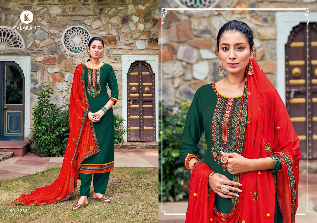 Kalarang Hazel Designer Festive Wear Dress Material Catalog Buy Silk Dress Material Wholesale