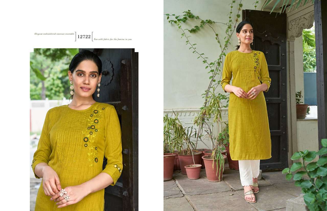 Kalaroop Broccoli Vol 2 Rayon With Fancy Hand Work Kurtis Catalog