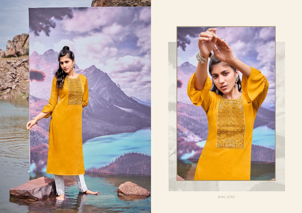 Kalaroop Kites Vol  3 Fancy Wear Embroidery Kurti Catalog