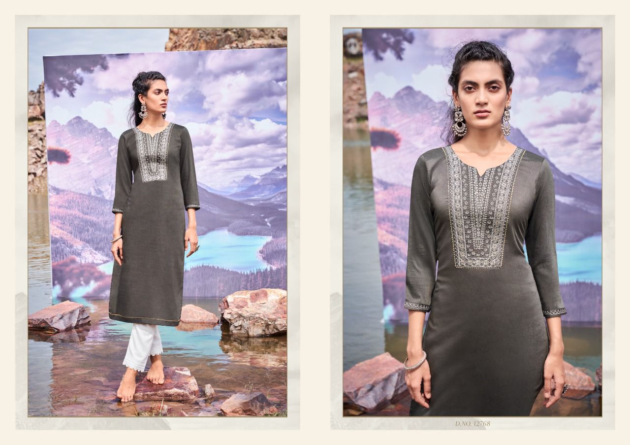 Kalaroop Kites Vol  3 Fancy Wear Embroidery Kurti Catalog