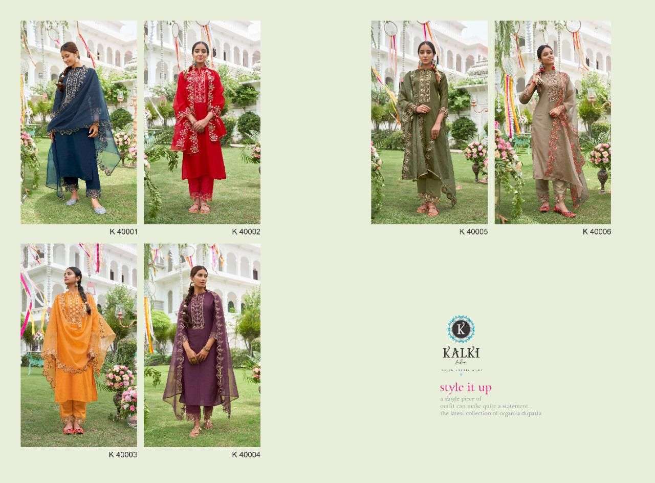 Kalki  Bagicha Viscose Silk With Work Drees Material  Catalog
