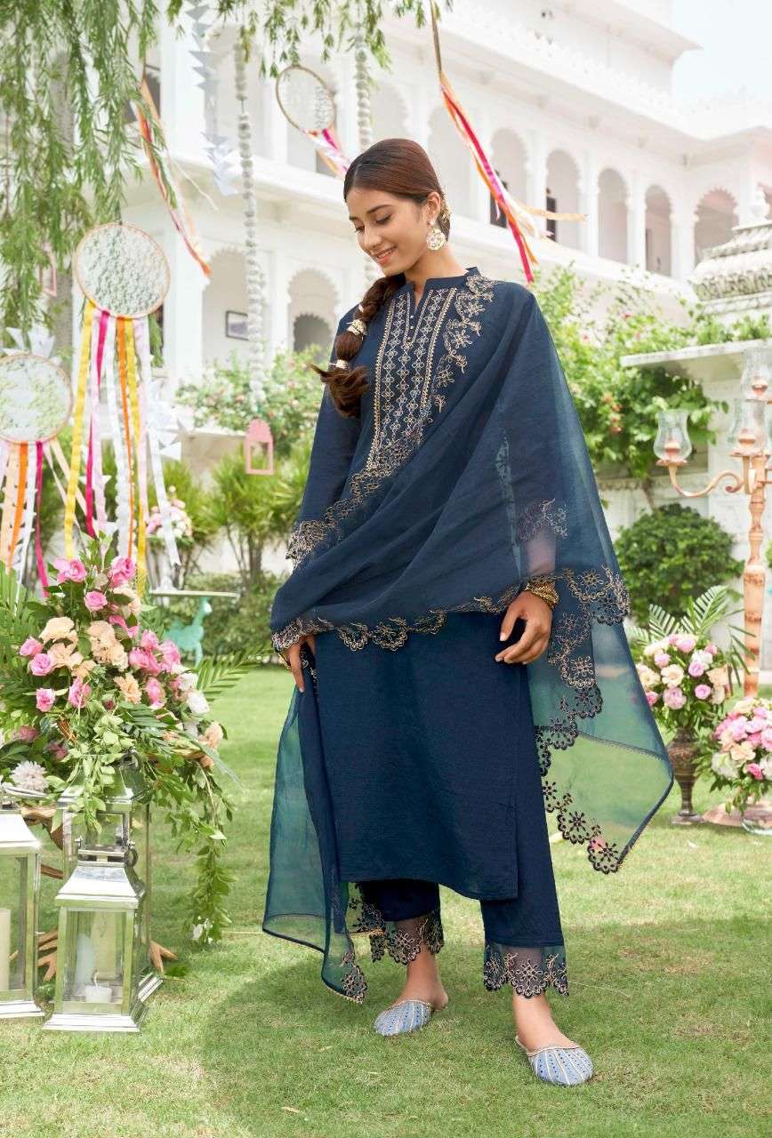 Kalki  Bagicha Viscose Silk With Work Drees Material  Catalog
