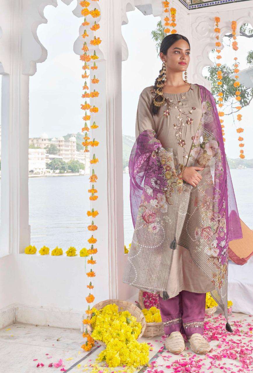 Kalki  Tirth Viscose Silk Kurtis With Bottom And Dupatta Catalog
