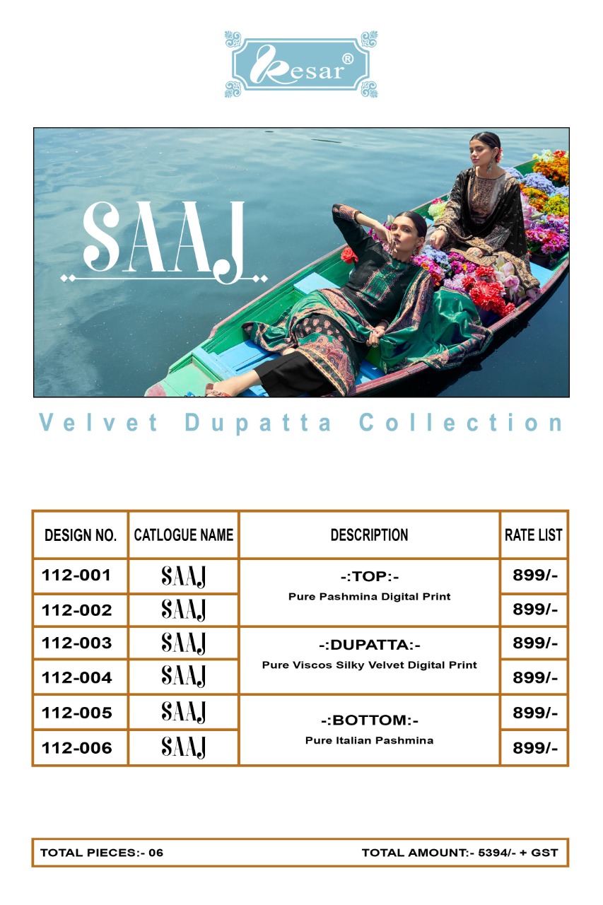 Kesar Saaj Viscose Pashmina Dress Material Catalog