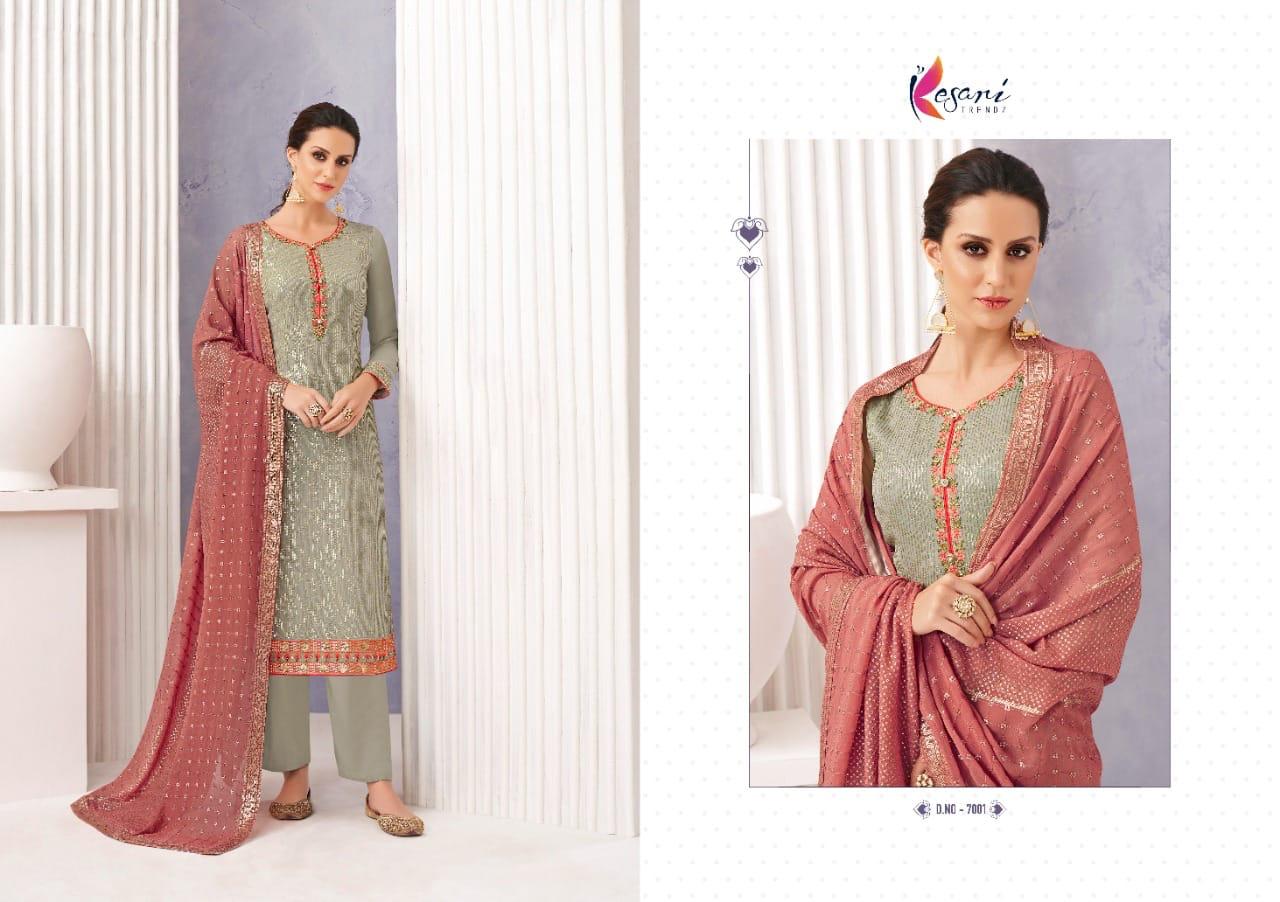 Kesari Ruby Ethnic Wear Georgette Wear Dress Material Wholesale With Rate