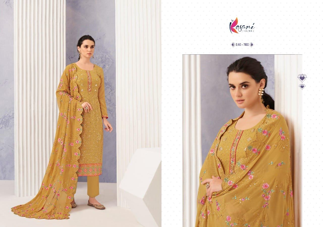Kesari Ruby Ethnic Wear Georgette Wear Dress Material Wholesale With Rate