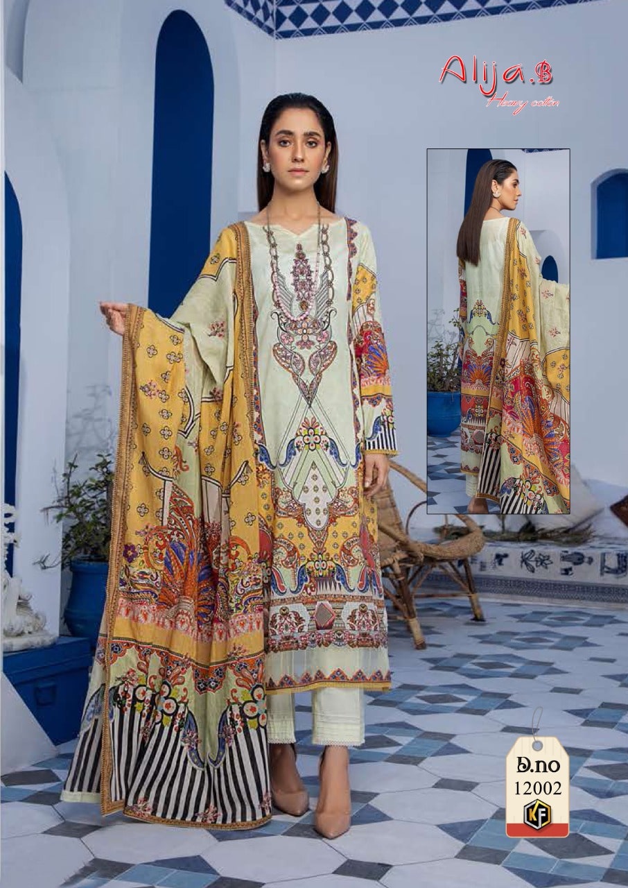 Keval Fab Alija B Vol 12 Karachi Cotton Dress Material With Price