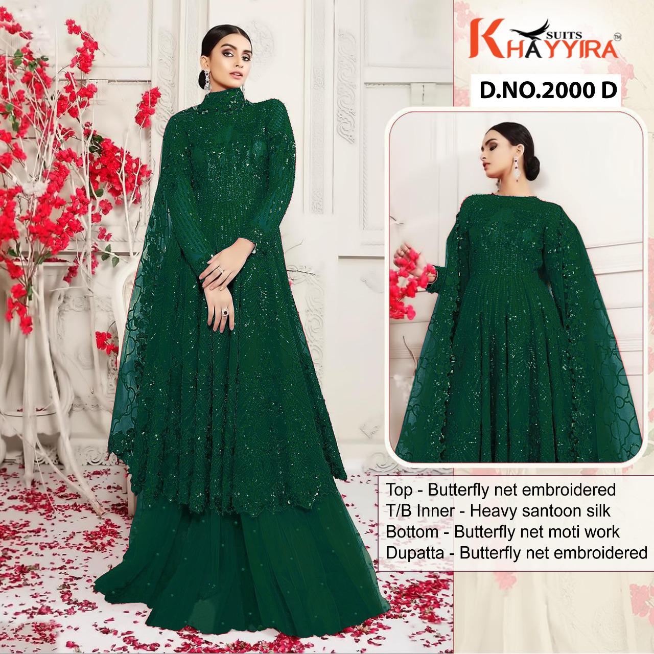 Khayyira Amaira 2000 Fancy Net With Embroidery Pakistani Salwar Suits  Catalog