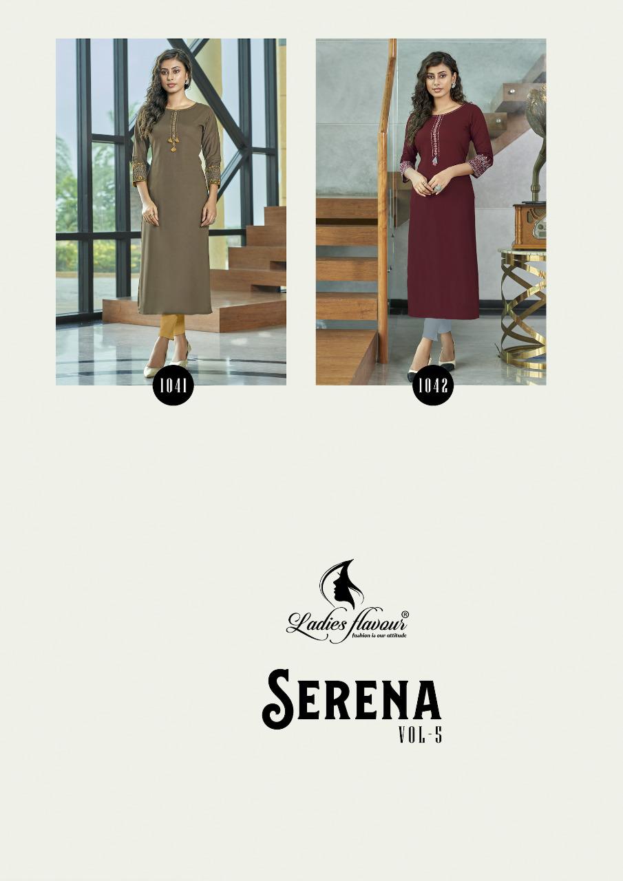 Ladies Flavour Serena Vol 5 Designer Casual Wear Wholesale  Kurti  Catalog