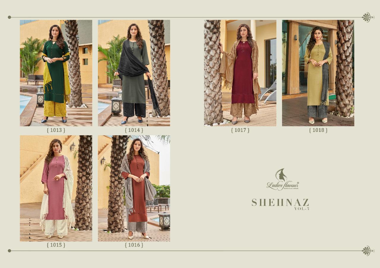 Ladies Flavour Shehnaz Vol  3 Ethnic Wear Ready Made Catalog Buy Kurti Wholesale Catalog 8 Pcs