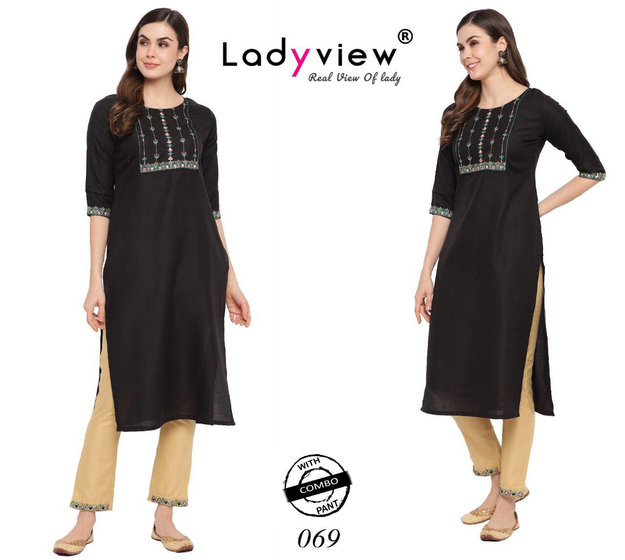 Ladyview Ruby Vol 1 Heavy Magic Slub Designer Kurti With Pant Catalogue
