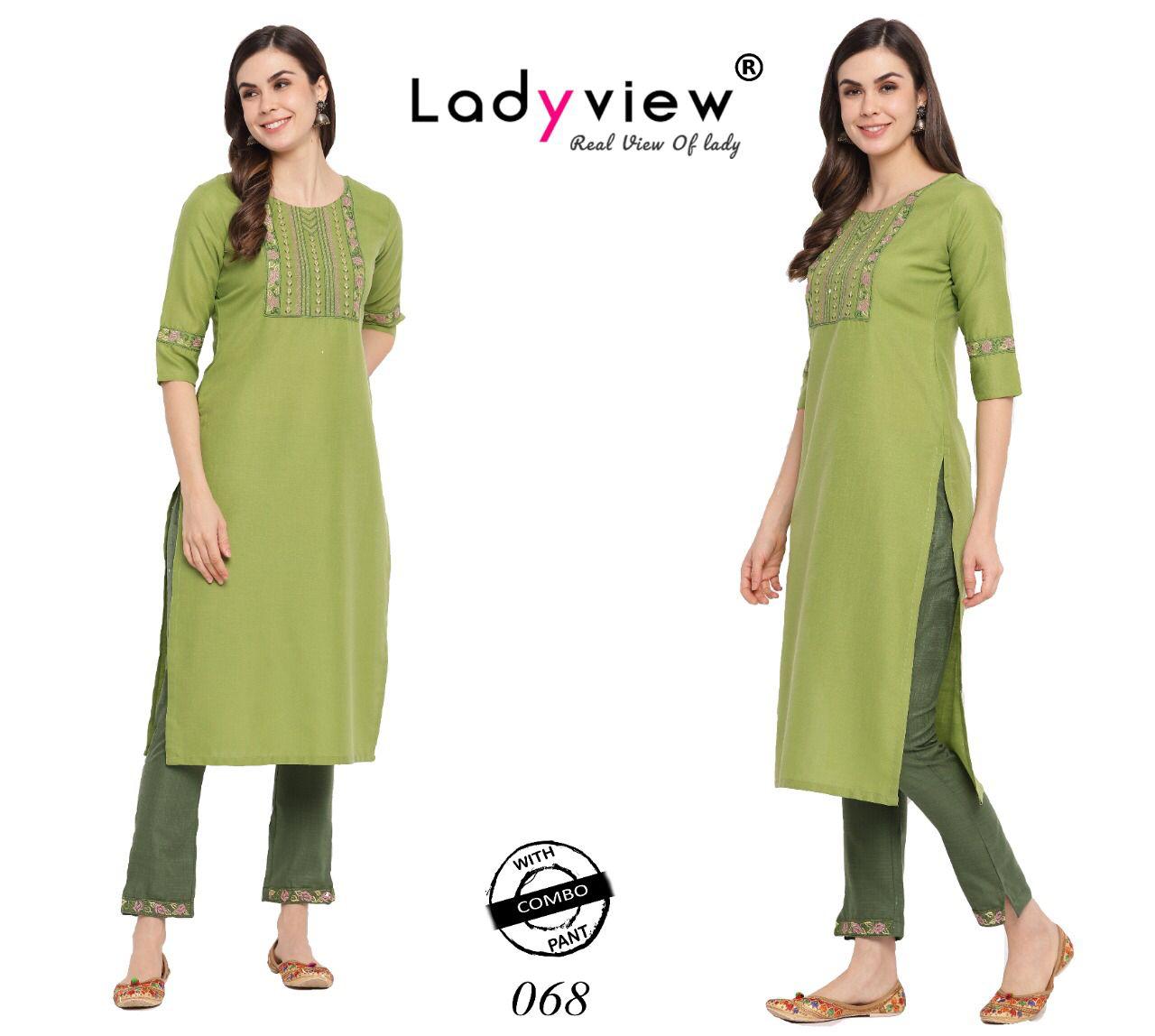 Ladyview Ruby Vol 1 Heavy Magic Slub Designer Kurti With Pant Catalogue