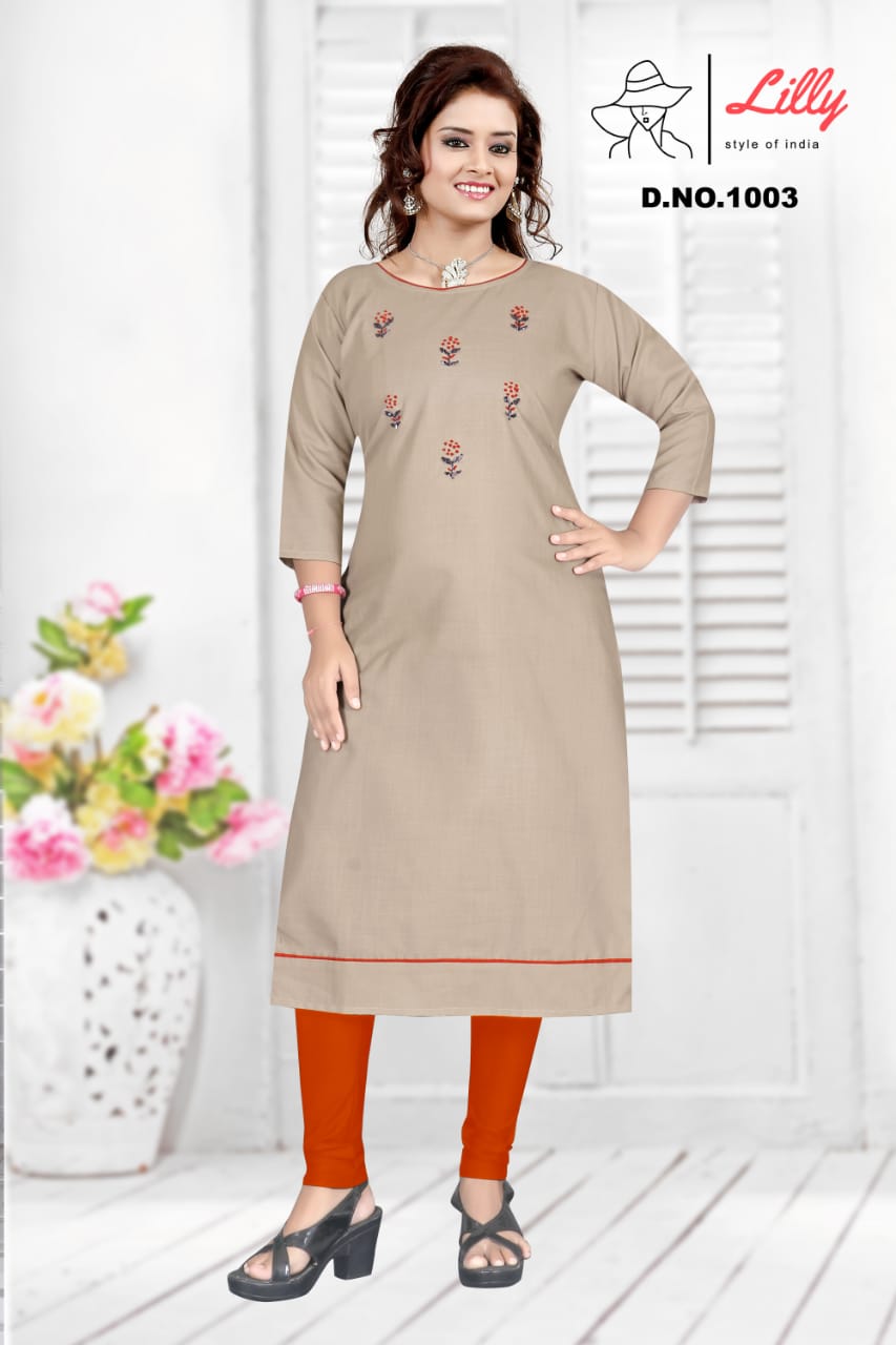 Lilly Keerthi Fancy Cotton Kurti Catalog  Buy Wholesale Kurtis In Surat