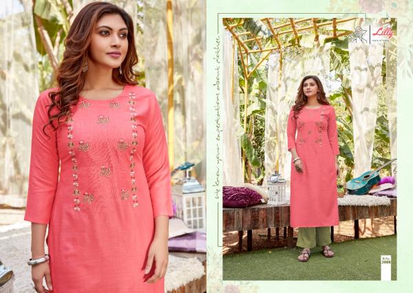 Lilly Ovi  Regular Wear Designer Kurti With Handwork