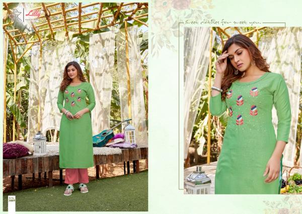 Lilly Ovi  Regular Wear Designer Kurti With Handwork