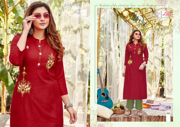 Lilly Ovi  Regular Wear Designer Kurti With Handwork