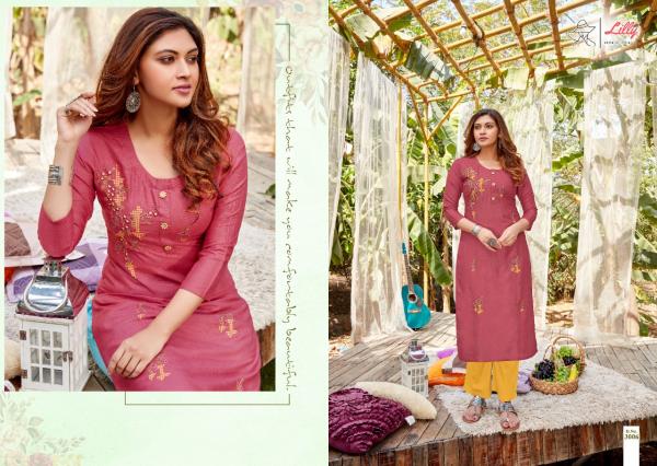Lilly Ovi  Regular Wear Designer Kurti With Handwork