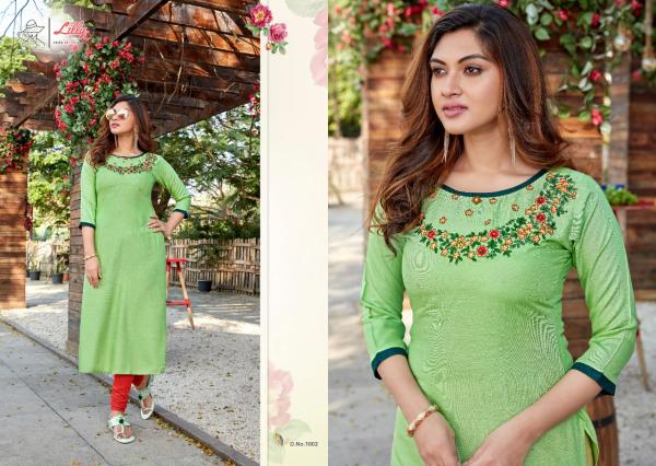 Lilly Senorita Designer Rayon Handwork Casual Wear Kurti Catalog