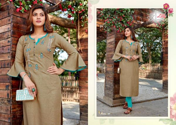 Lilly Senorita Designer Rayon Handwork Casual Wear Kurti Catalog
