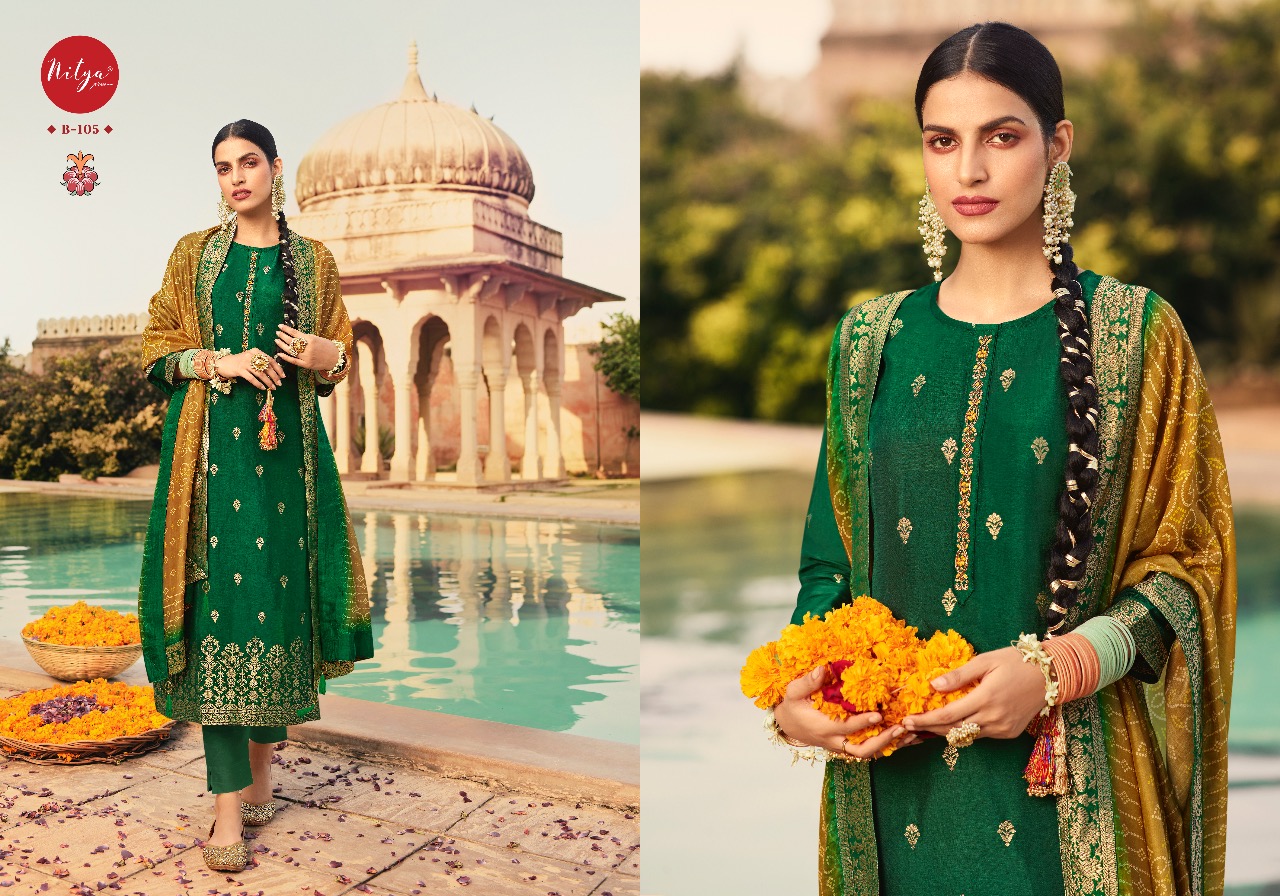 Lt Nitya Bandhani Festive Wear Designer Salwar Kameez Catalog