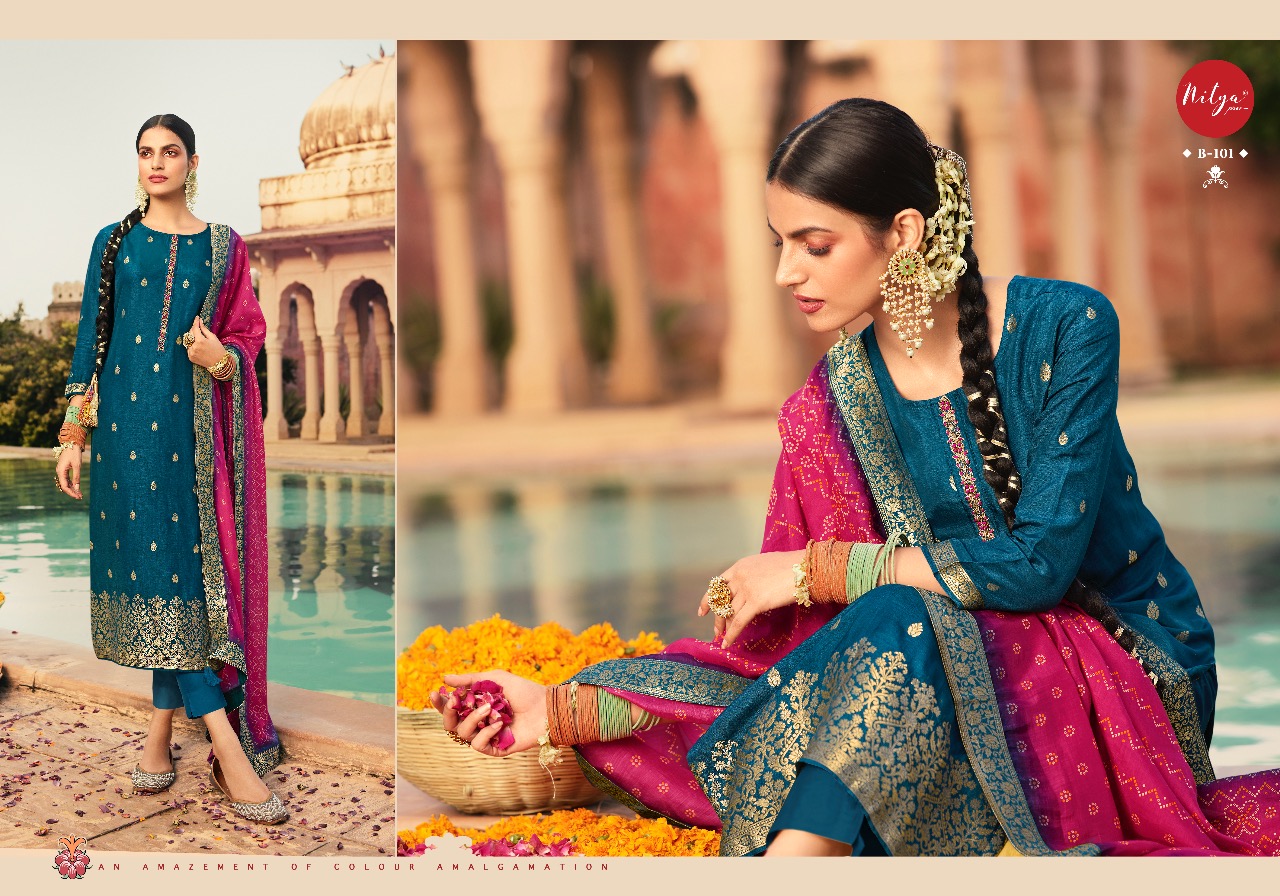 Lt Nitya Bandhani Festive Wear Designer Salwar Kameez Catalog
