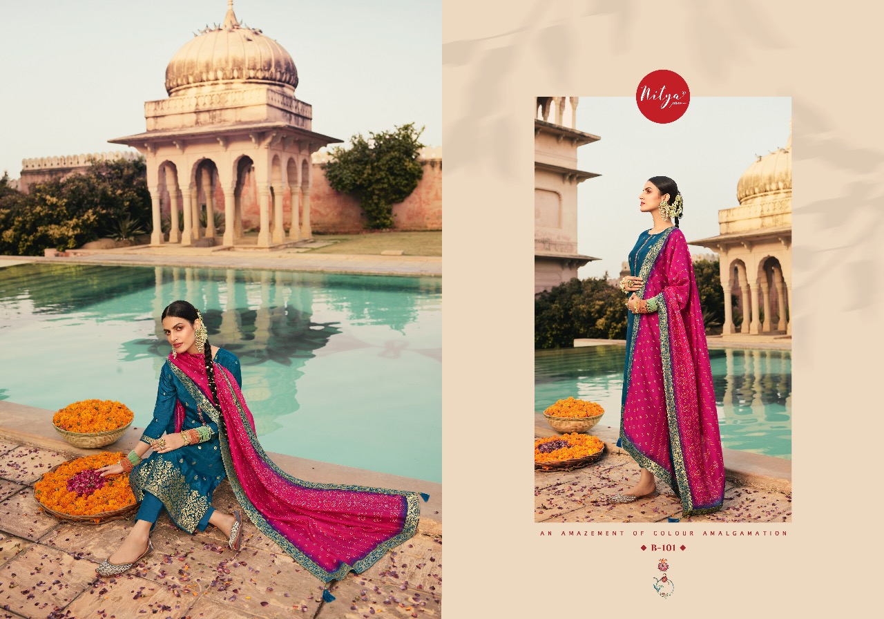 Lt Nitya Bandhani Festive Wear Designer Salwar Kameez Catalog