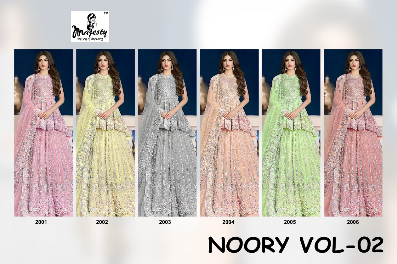 Majesty Noory Vol  2 Net Designer Salwar Kameez Catalog