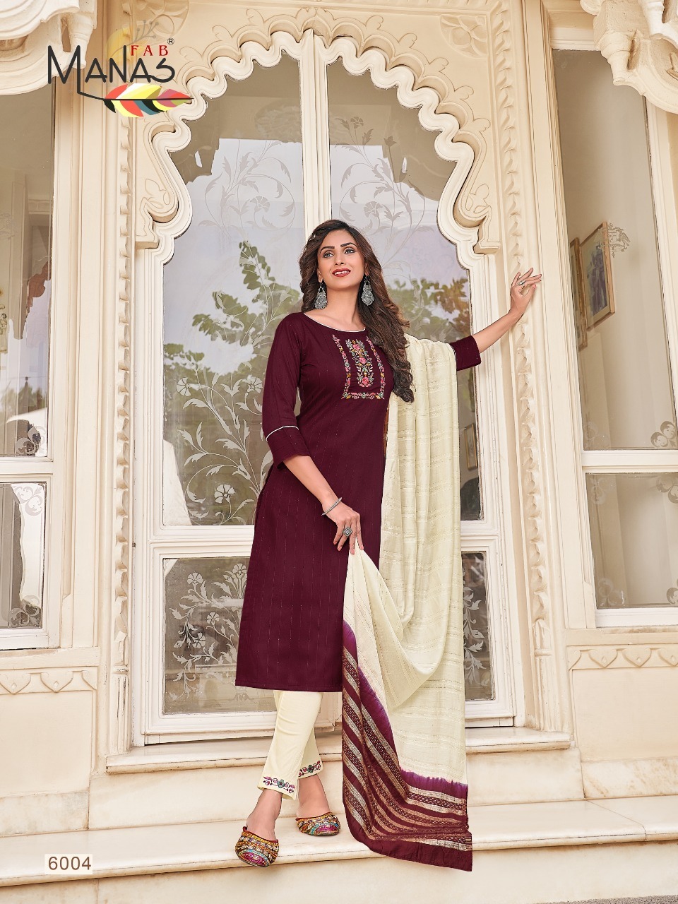 Manas Arina Designer Embroidery Ready Made Kurti Bottom With Dupatta Catalog