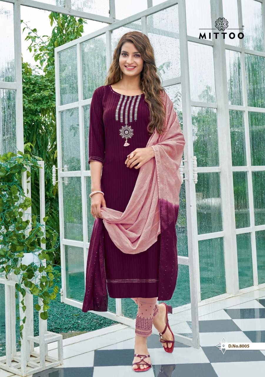 Mittoo Rangpreet Vol 2 Embroidery Ready-made  Kurti Pant Set With Dupatta Wholesale