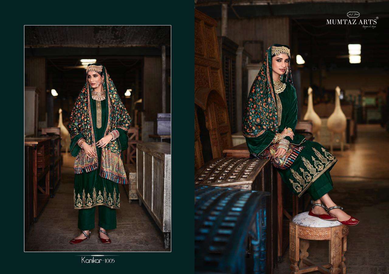 Mumtaz Arts Kanikar Velvet Vol 2 Velvet With Neck & Daman Embroidery Salwar Suits Catalog