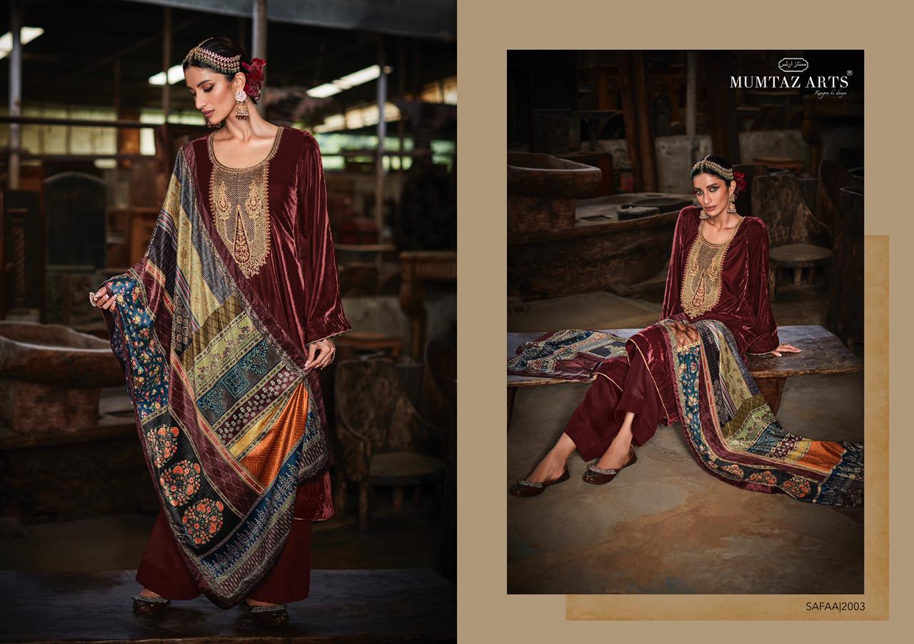 Mumtaz Arts Safaa Velvet Vol  1  Pashmina Winter Salwar Suit Wholesale