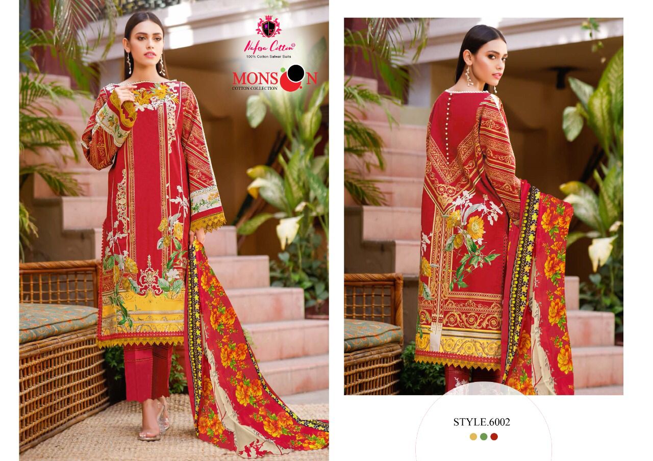Nafisa Monsooon Vol  6 Karachi Cotton Dress Material Catalog