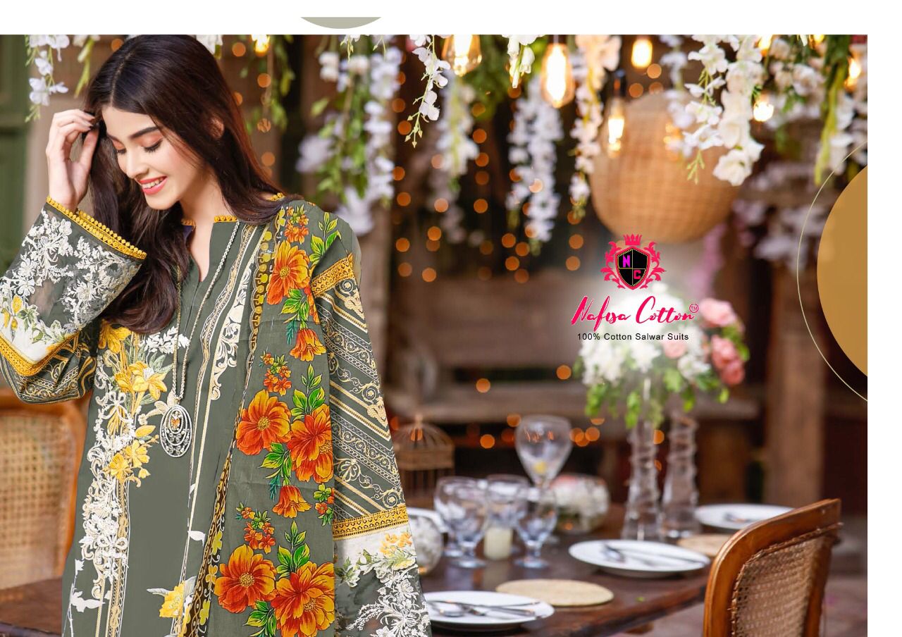 Nafisa Monsooon Vol  6 Karachi Cotton Dress Material Catalog