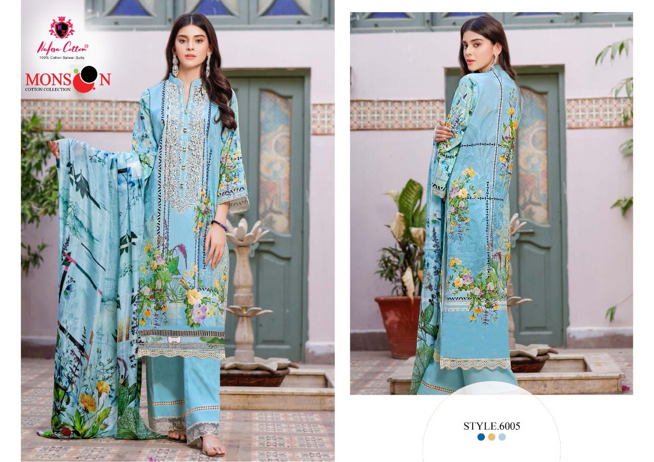 Nafisa Monsooon Vol  6 Karachi Cotton Dress Material Catalog