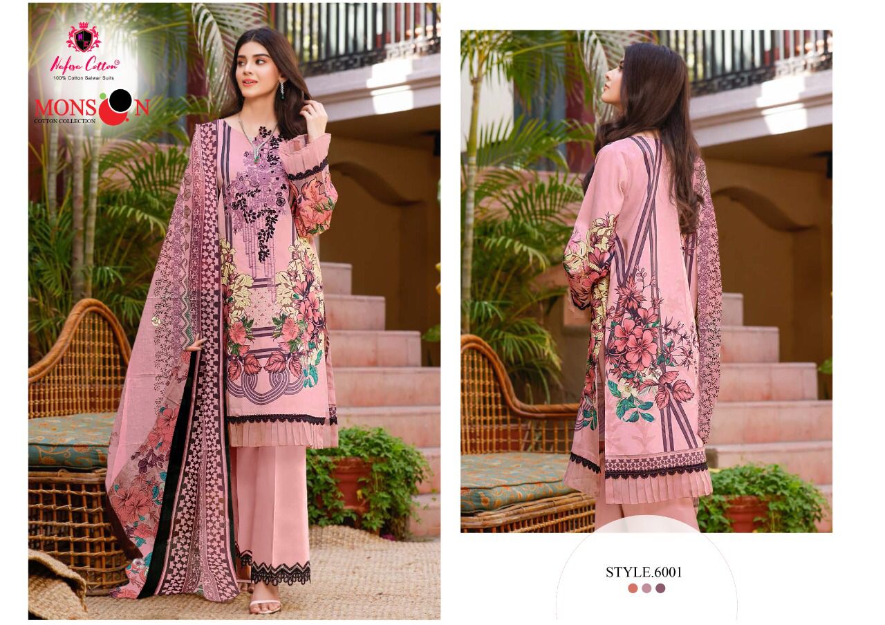 Nafisa Monsooon Vol  6 Karachi Cotton Dress Material Catalog