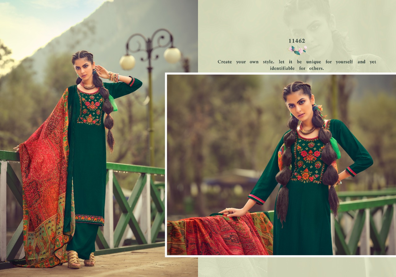 Panch Ratna Kalpana Silk Embroidery  Designer Dress Material Catalog