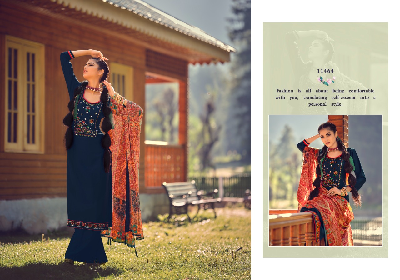 Panch Ratna Kalpana Silk Embroidery  Designer Dress Material Catalog