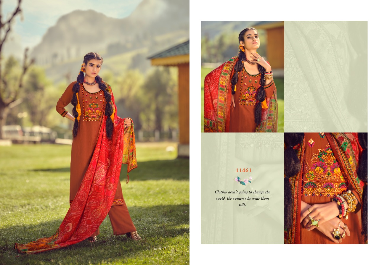 Panch Ratna Kalpana Silk Embroidery  Designer Dress Material Catalog