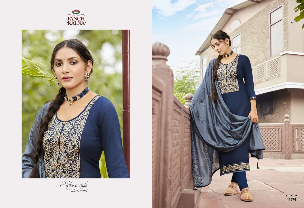 Panch Ratna Royal Jam Silk With Work Dress Material Catalog
