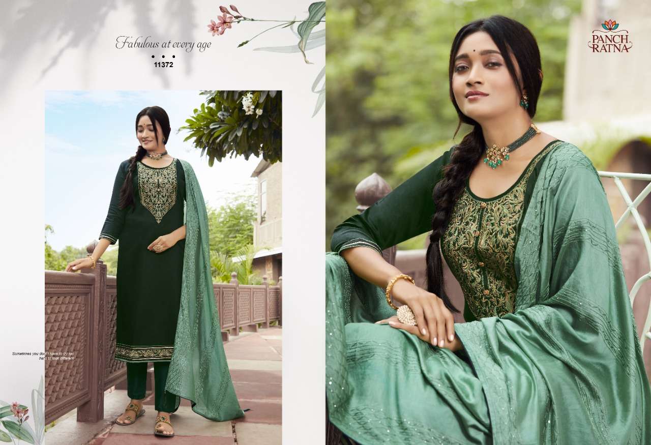 Panch Ratna Royal Jam Silk With Work Dress Material Catalog