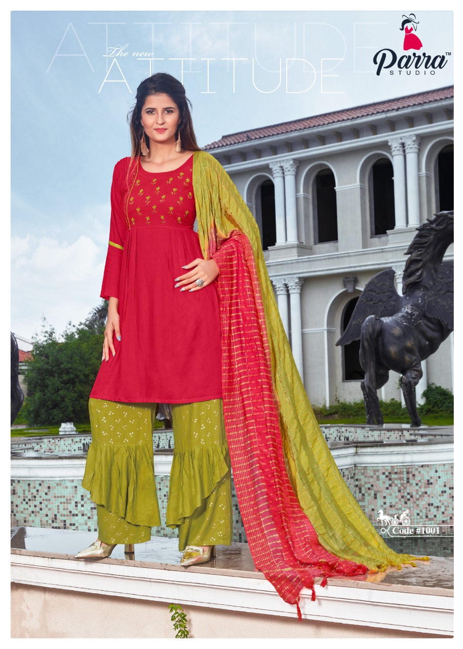 Parra Studio Masuam  Vol 1 Rayon Designer Readymade Kurti Catalog