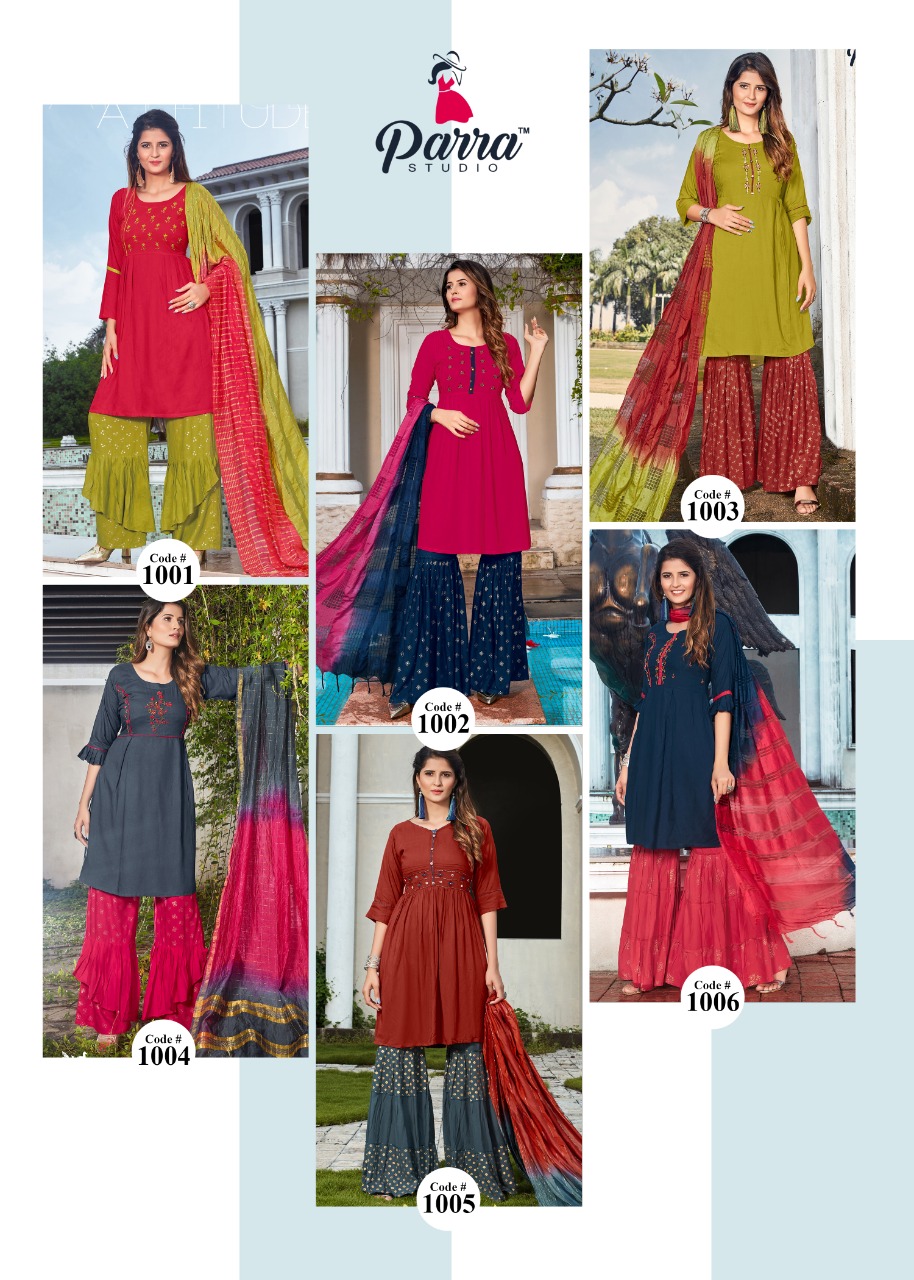 Parra Studio Masuam  Vol 1 Rayon Designer Readymade Kurti Catalog
