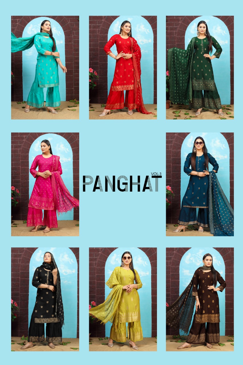 Premnath Panghat Vol  3 Designer Festive Wear Ready Made  Catalog