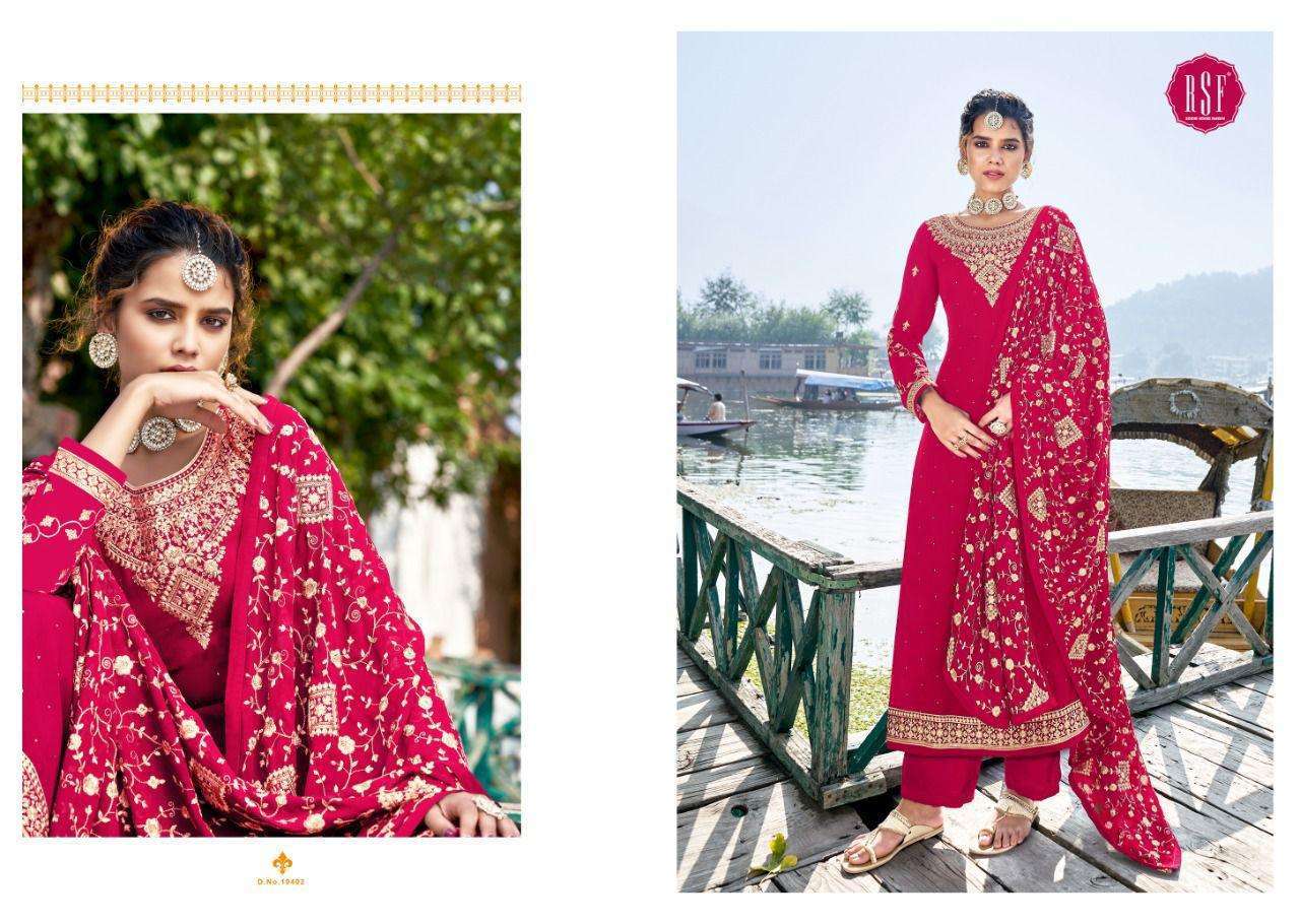 Rsf Zariya Faux Georgette With Embroidery Work Salwar Suits Catalog