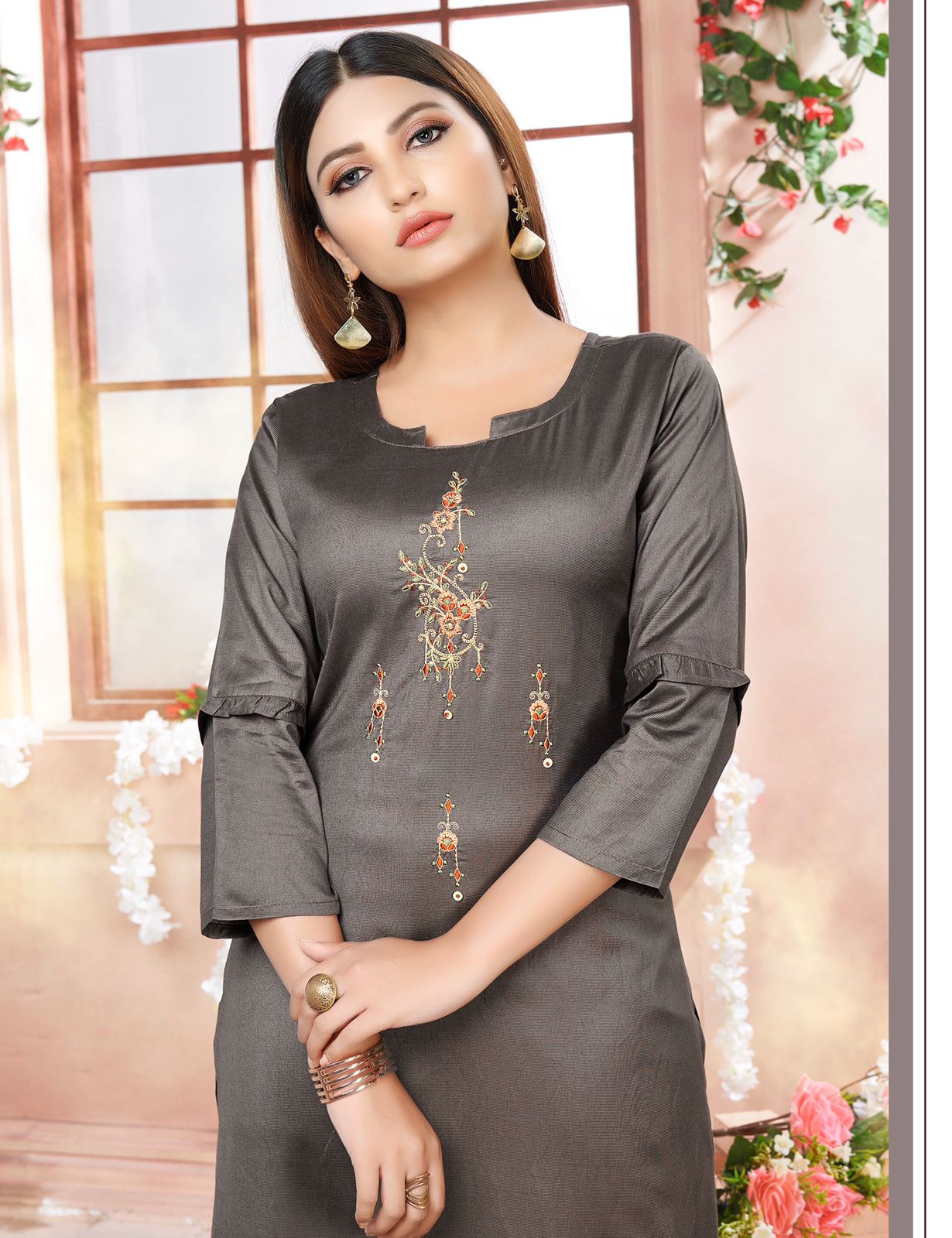 Rt Meher Hand Work Embroidery Kurti With Bottom Catalog