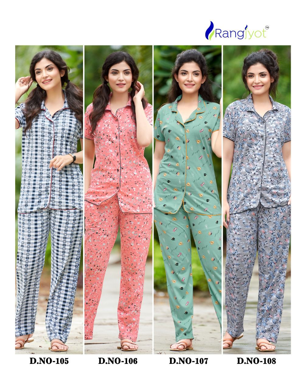 Rangjyot Hosiery Cotton Printed Night Suit Catalog