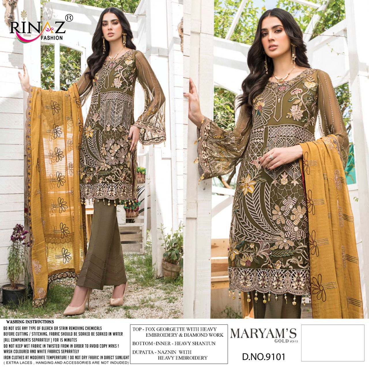 Rinaz Maryams Gold Vol 13 Heavy Pakistani Salwar Suits Catalog